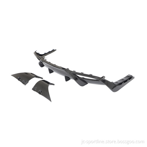 3pcs/set Dry Carbon Rear Diffuser and Splitters for Tesla Model 3 - 2023